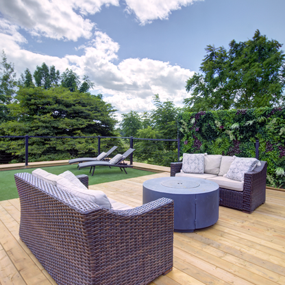 Eco-friendly Buildlite modular home rooftop patio